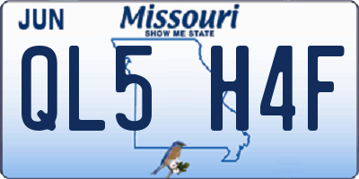 MO license plate QL5H4F