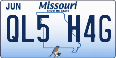 MO license plate QL5H4G