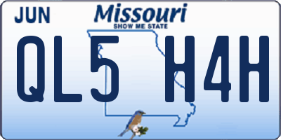 MO license plate QL5H4H