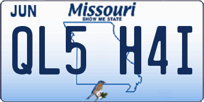 MO license plate QL5H4I