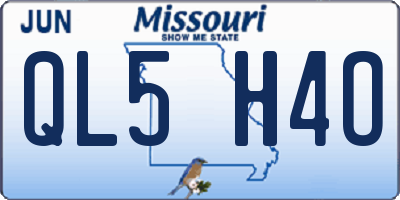 MO license plate QL5H4O