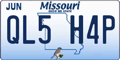MO license plate QL5H4P