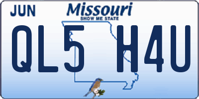 MO license plate QL5H4U