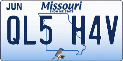 MO license plate QL5H4V