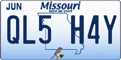 MO license plate QL5H4Y