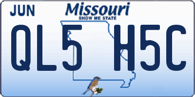 MO license plate QL5H5C