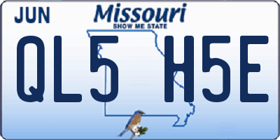 MO license plate QL5H5E