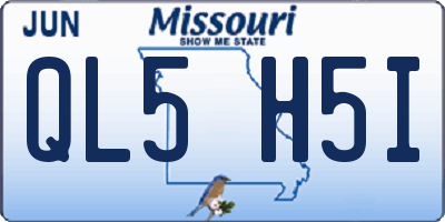 MO license plate QL5H5I