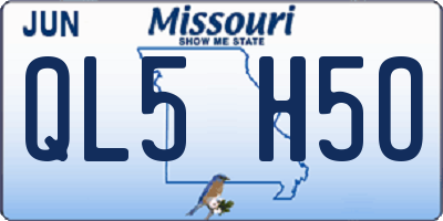MO license plate QL5H5O