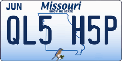 MO license plate QL5H5P