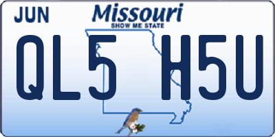 MO license plate QL5H5U