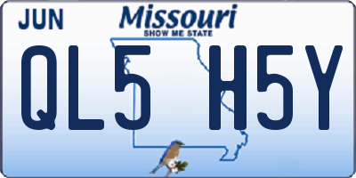 MO license plate QL5H5Y
