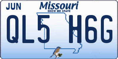 MO license plate QL5H6G