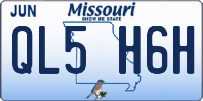 MO license plate QL5H6H