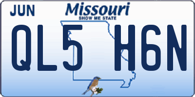 MO license plate QL5H6N