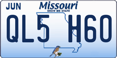 MO license plate QL5H6O