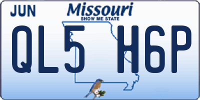 MO license plate QL5H6P