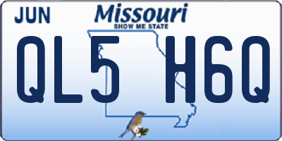 MO license plate QL5H6Q