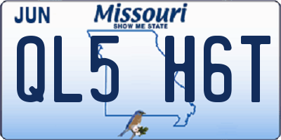 MO license plate QL5H6T