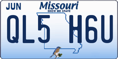 MO license plate QL5H6U