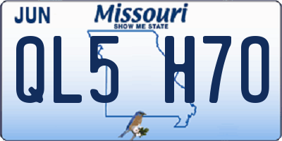 MO license plate QL5H7O