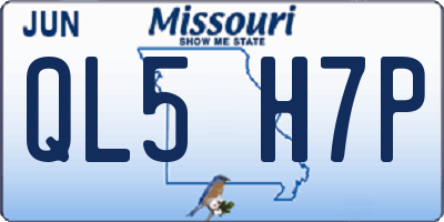 MO license plate QL5H7P