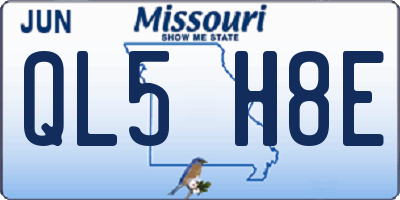 MO license plate QL5H8E