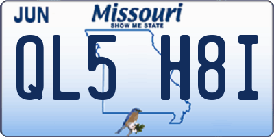 MO license plate QL5H8I