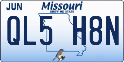 MO license plate QL5H8N