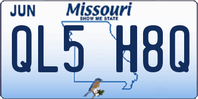 MO license plate QL5H8Q
