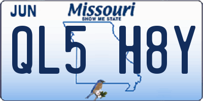 MO license plate QL5H8Y