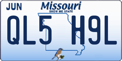 MO license plate QL5H9L