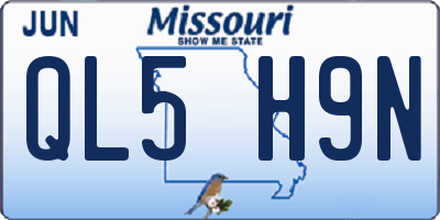 MO license plate QL5H9N