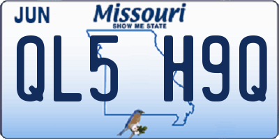 MO license plate QL5H9Q