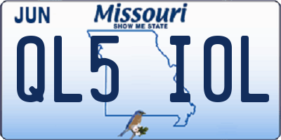 MO license plate QL5I0L
