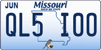 MO license plate QL5I0O