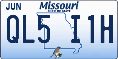 MO license plate QL5I1H