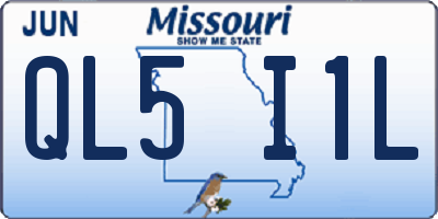 MO license plate QL5I1L