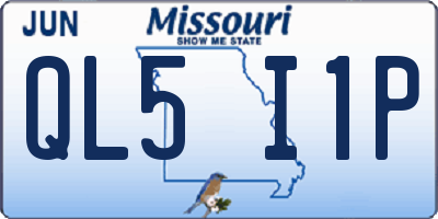 MO license plate QL5I1P
