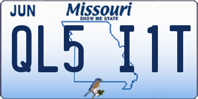 MO license plate QL5I1T