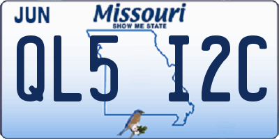 MO license plate QL5I2C