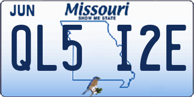 MO license plate QL5I2E