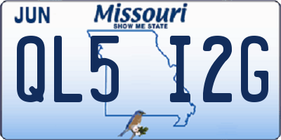MO license plate QL5I2G