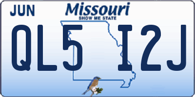 MO license plate QL5I2J
