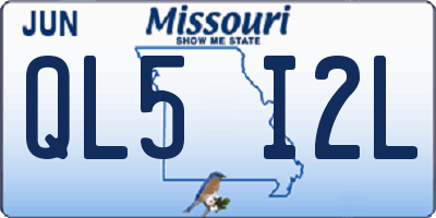 MO license plate QL5I2L