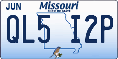 MO license plate QL5I2P