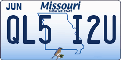 MO license plate QL5I2U