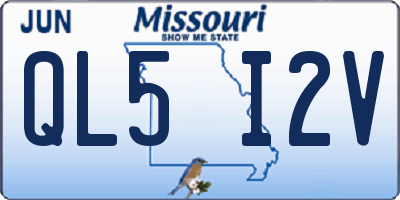 MO license plate QL5I2V
