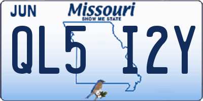 MO license plate QL5I2Y