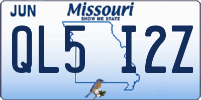 MO license plate QL5I2Z